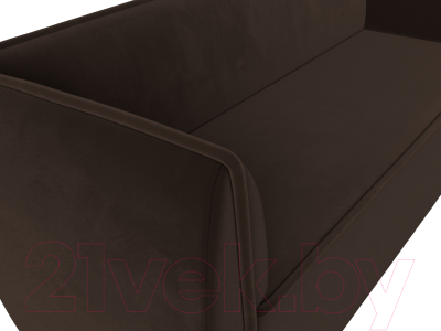 Диван Лига Диванов Бергамо 3-х местный / 112112 (микровельвет коричневый)