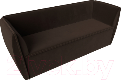 Диван Лига Диванов Бергамо 3-х местный / 112112 (микровельвет коричневый)