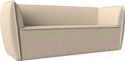 Диван Лига Диванов Бергамо 3-х местный / 112127 (экокожа бежевый) - фото