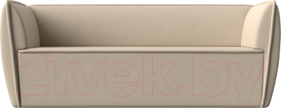 Диван Лига Диванов Бергамо 3-х местный / 112127 (экокожа бежевый)