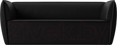 Диван Лига Диванов Бергамо 3-х местный / 112133 (экокожа черный)