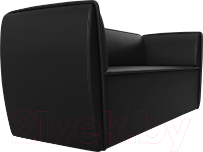 Диван Лига Диванов Бергамо 3-х местный / 112133 (экокожа черный)