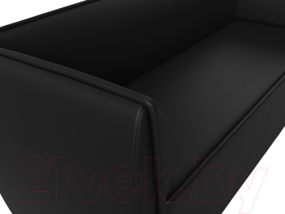Диван Лига Диванов Бергамо 3-х местный / 112133 (экокожа черный)