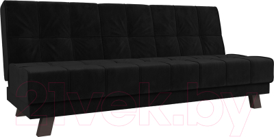 Диван Лига Диванов Винсент / 102871 (велюр черный) - фото