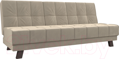 Диван Лига Диванов Винсент / 102872 (микровельвет бежевый) - фото