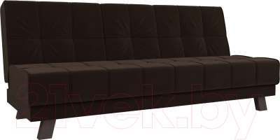 Диван Лига Диванов Винсент / 102875 (микровельвет коричневый) - фото