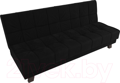 Диван Лига Диванов Винсент / 102876 (микровельвет черный)