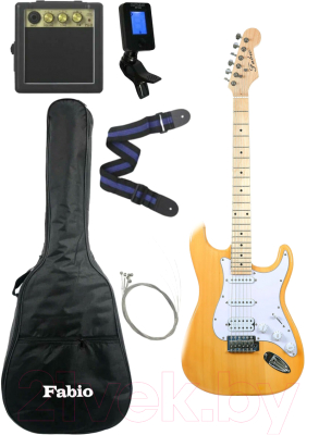 Электрогитара Fabio ST200 N + комплект аксессуаров - фото