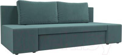 Диван Лига Диванов Сан Марко / 114009 (велюр бирюзовый) - фото