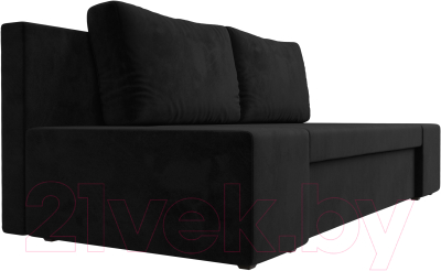 Диван Лига Диванов Сан Марко / 114015 (велюр черный)