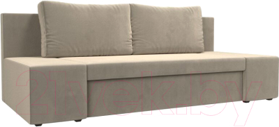 Диван Лига Диванов Сан Марко / 114016 (микровельвет бежевый) - фото