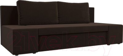 Диван Лига Диванов Сан Марко / 114020 (микровельвет коричневый) - фото