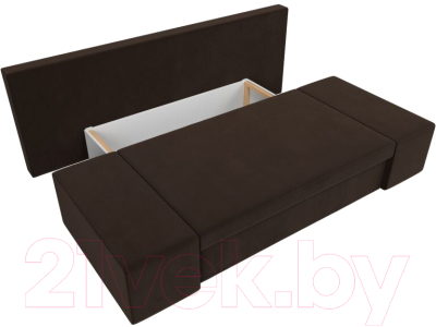 Диван Лига Диванов Сан Марко / 114020 (микровельвет коричневый)
