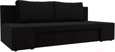 Диван Лига Диванов Сан Марко / 114023 (микровельвет черный) - фото