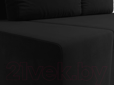 Диван Лига Диванов Сан Марко / 114023 (микровельвет черный)