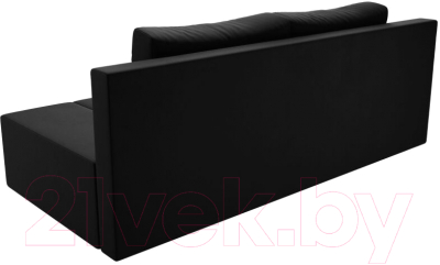 Диван Лига Диванов Сан Марко / 114023 (микровельвет черный)