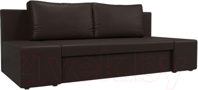 Диван Лига Диванов Сан Марко / 114029 (экокожа коричневый) - фото