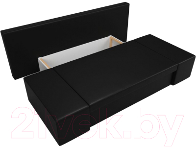 Диван Лига Диванов Сан Марко / 114030 (экокожа черный)
