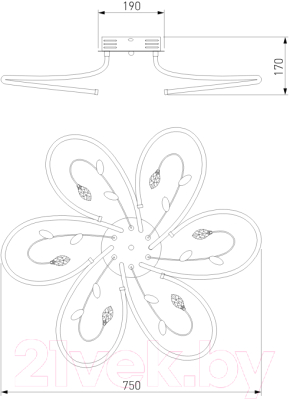 Потолочный светильник Евросвет 90082/6 (хром)
