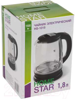 Электрочайник HomeStar HS-1018 (черный)