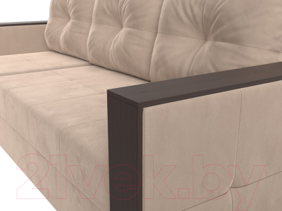 Диван угловой Лига Диванов Валенсия Лайт левый (велюр бежевый)