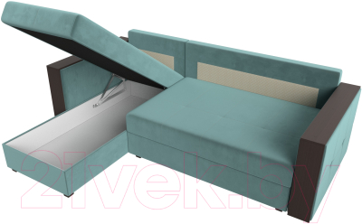Диван угловой Лига Диванов Валенсия Лайт левый