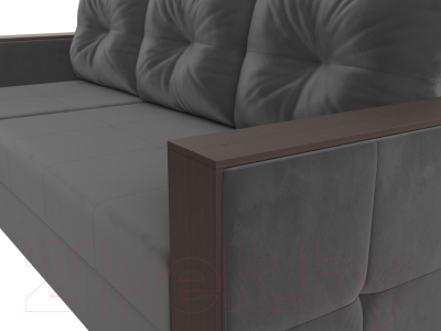 Диван угловой Лига Диванов Валенсия Лайт левый (велюр серый)