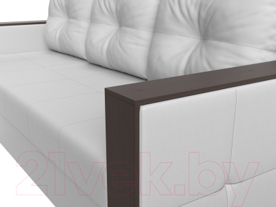 Диван угловой Лига Диванов Валенсия Лайт левый (экокожа белый)