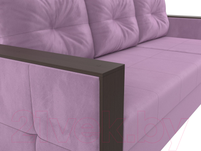 Диван угловой Лига Диванов Валенсия Лайт правый (микровельвет сиреневый)