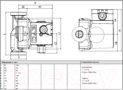 Циркуляционный насос DAB VA 65/130(1
