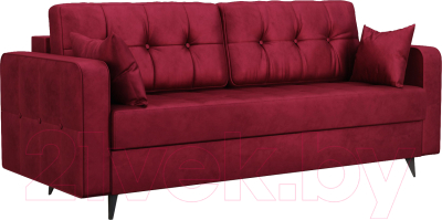 Диван Mebel-Ars Снеп (бархат красный Star Velvet 3 Dark Red) - фото