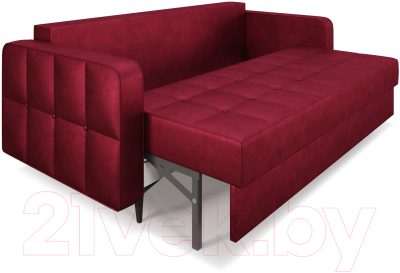Диван Mebel-Ars Снеп (бархат красный Star Velvet 3 Dark Red)