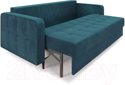 Диван Mebel-Ars Снеп (бархат сине-зеленый Star Velvet 43 Black Green)