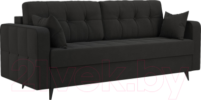 Диван Mebel-Ars Снеп (велюр черный НВ-178 17) - фото