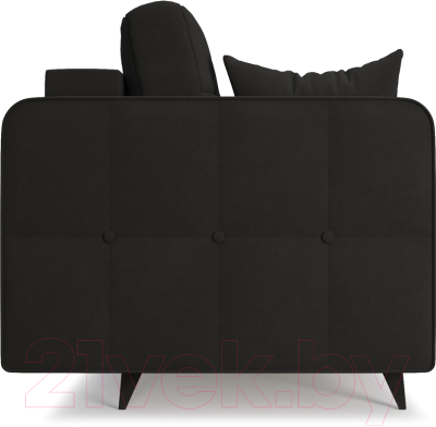 Диван Mebel-Ars Снеп (велюр черный НВ-178 17)