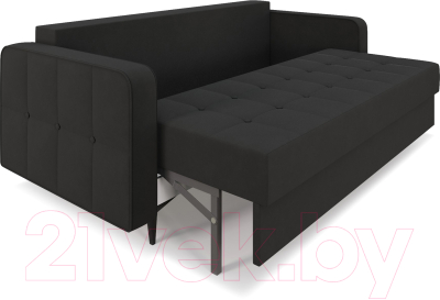 Диван Mebel-Ars Снеп (велюр черный НВ-178 17)