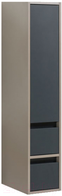 Шкаф-полупенал для ванной Акваль Наоми 30 / НАОМИ.02.23.01.N - фото