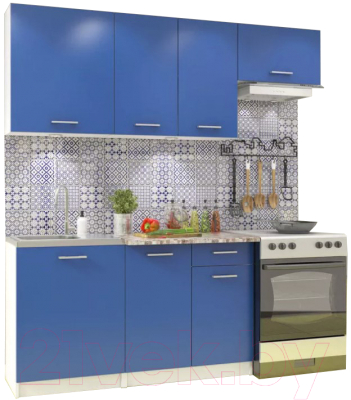 Кухонный гарнитур Stolline Бланка / СТЛ.218.00М (белый/синий) - фото