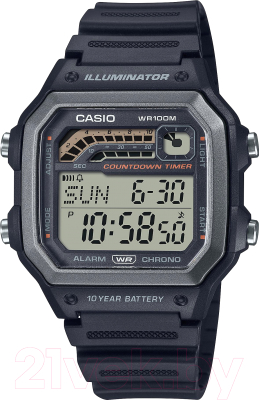 Часы наручные мужские Casio WS-1600H-1A - фото