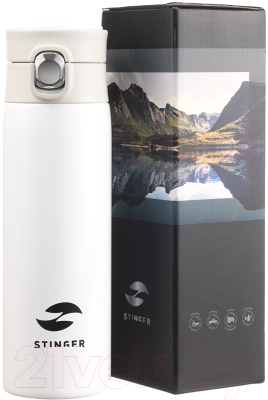 Термокружка STINGER HD-420-83WHT