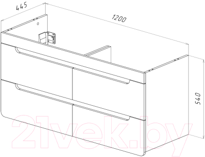 Тумба под умывальник LEMARK Olivia 120 / LM08OL125T