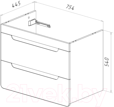 Тумба под умывальник LEMARK Olivia 80 / LM08OL80T