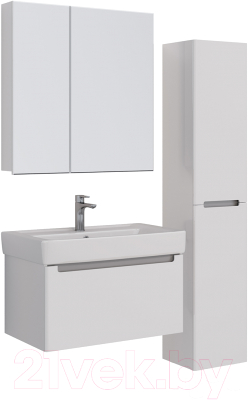 Тумба под умывальник LEMARK Buno Mini 80 / LM05BM80T (белый глянец)