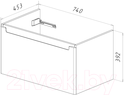 Тумба под умывальник LEMARK Buno Mini 80 / LM05BM80T (белый глянец)