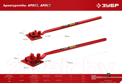 Арматурогиб Зубр 23421