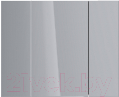 Шкаф с зеркалом для ванной LEMARK Universal 100 / LM100ZS-U (белый глянец)