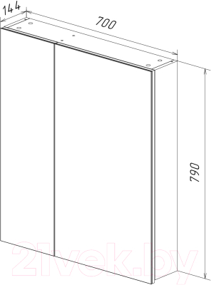 Шкаф с зеркалом для ванной LEMARK Universal 70 / LM70ZS-U
