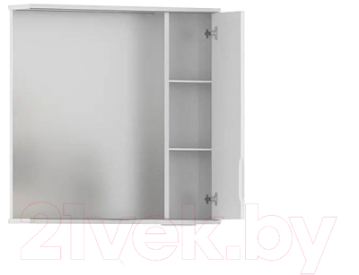 Шкаф с зеркалом для ванной Volna Adel 70 R (белый)