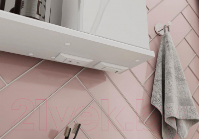 Шкаф с зеркалом для ванной Volna Adel 70 R (белый)