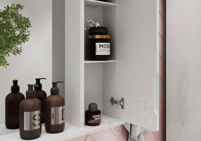 Шкаф с зеркалом для ванной Volna Adel 70 R (белый)